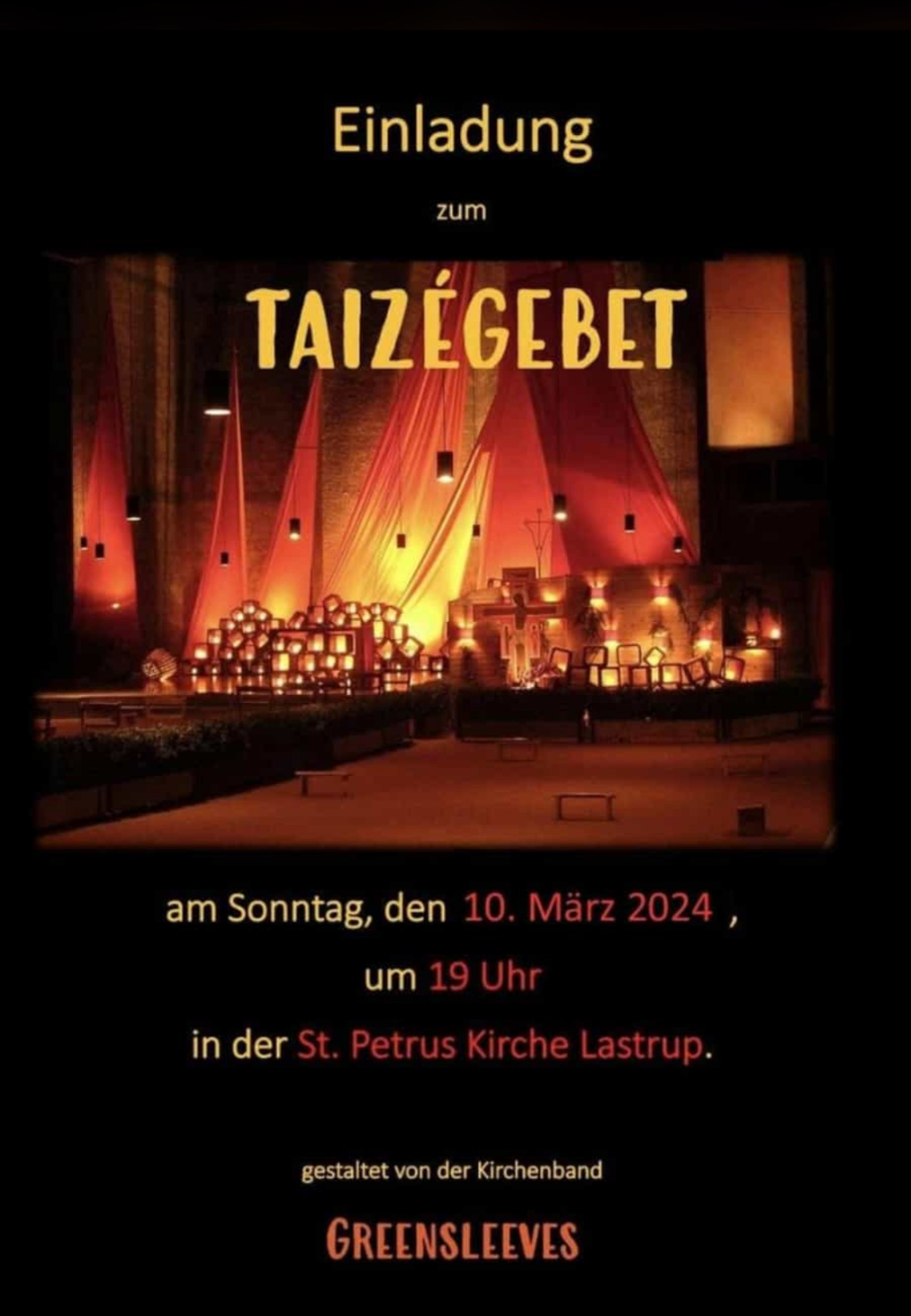 Taizé-Gebet am 10. März