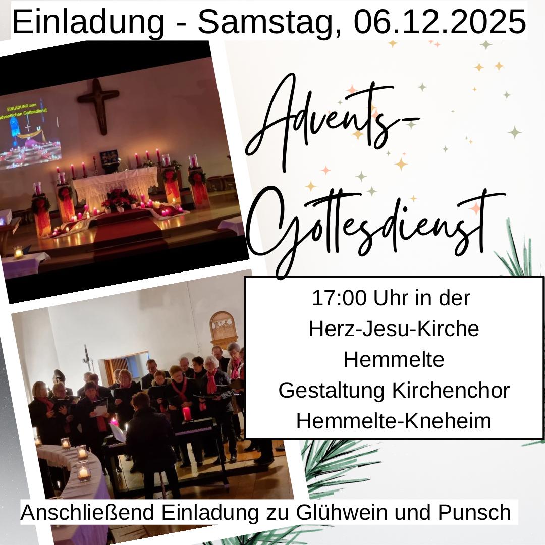 Einladung zum Adventsgottesdienst in Hemmelte